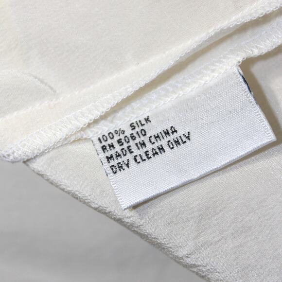 Vintage 100% Silk Kasper & Company A.S.L Blouse Size 14 Cream - Picture 8 of 8